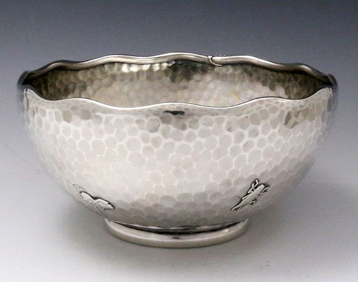 antique Tiffany hammered sterling silver bowl